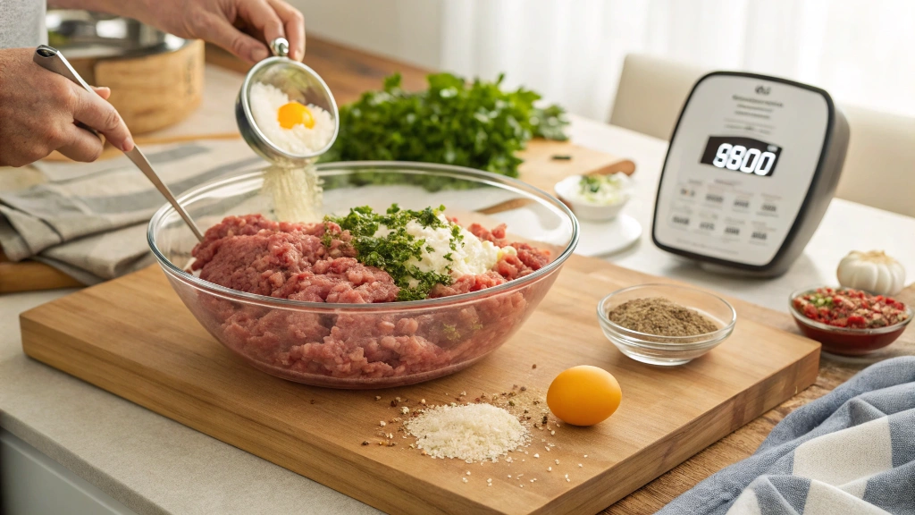 Classic Homemade Meat Loaf on a Serving Plate
