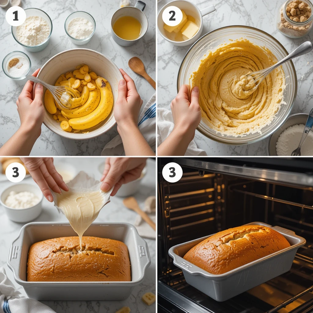 Easy Banana Bread Recipe with 2 Bananas: Perfect for Quick Baking 3 Baking Banana Bread: A Visual Guide