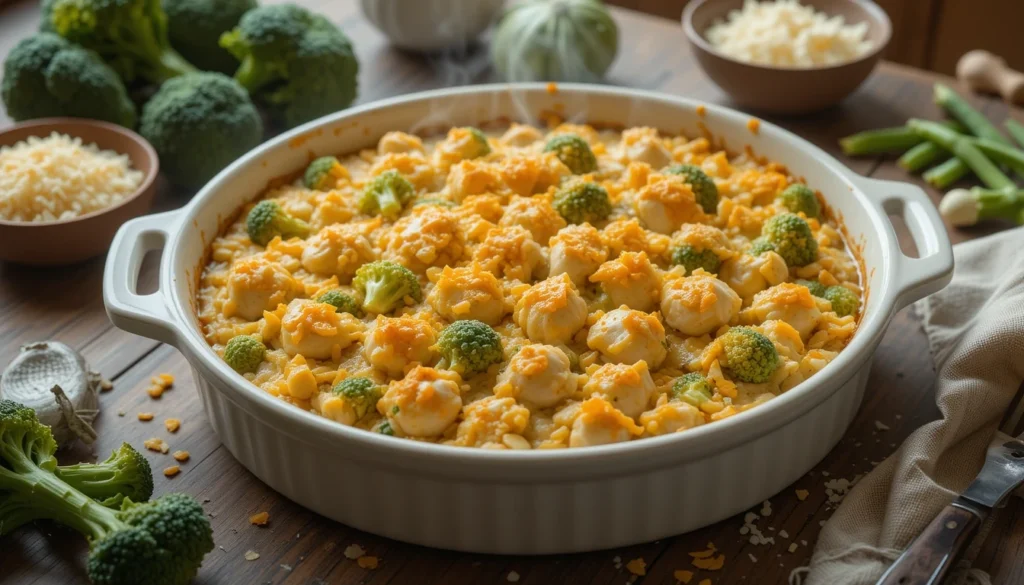 Delicious Chicken Broccoli Rice Casserole Ready to Serve
