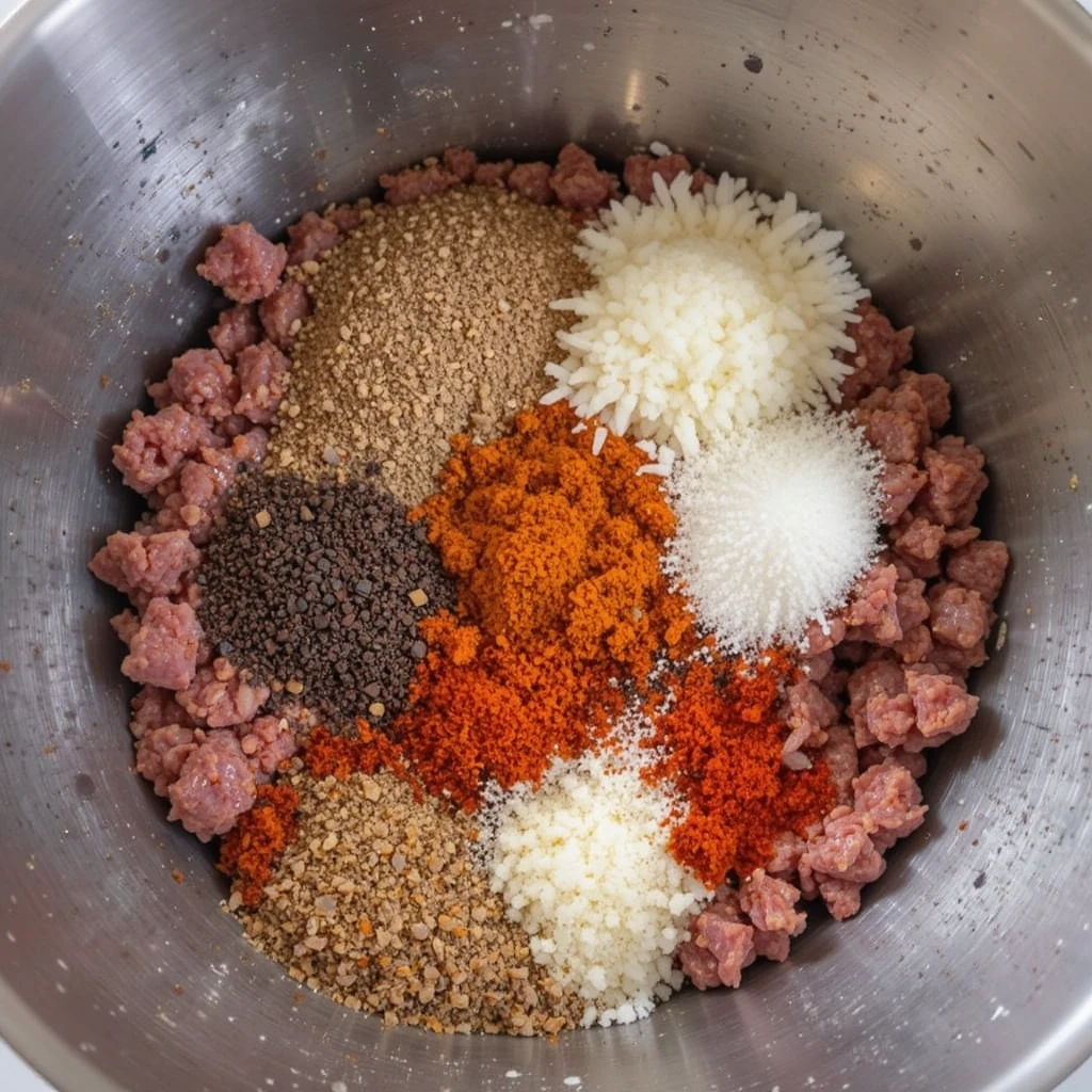 4 Quick Steps to Prepare Ground Deer Meat Recipes 2 Preparing ground deer meat - trimming excess fat.
