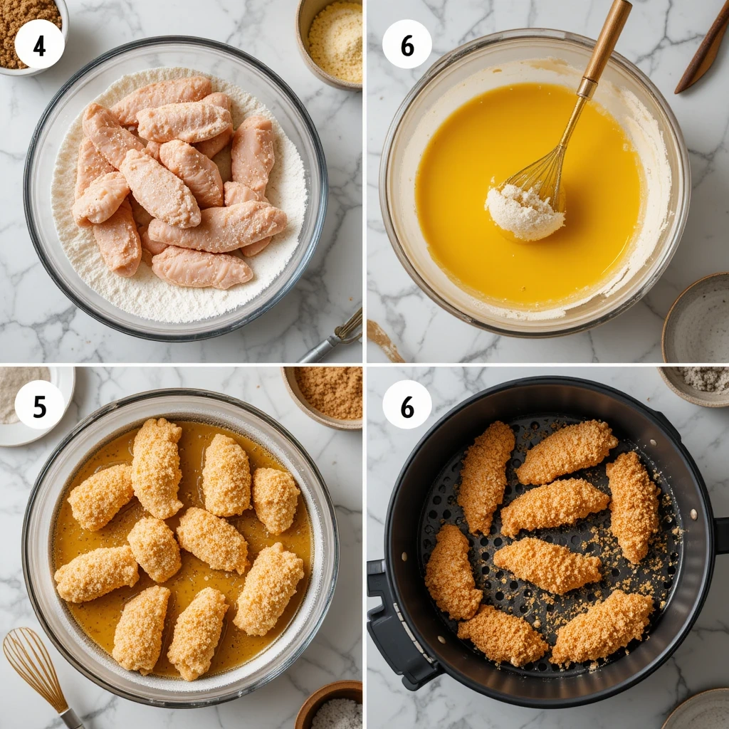 5-Step Chicken Tender Recipes: Quick and Juicy Every Time 3 Creat alt title and description for an image about Step-by-Step Instructions for Preparing Chicken Tenders
