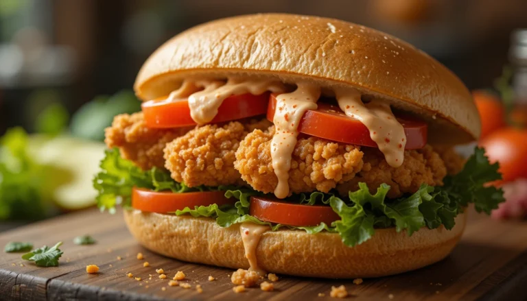 Spicy Chicken Sandwich with Crispy Chicken and Bold Seasoning