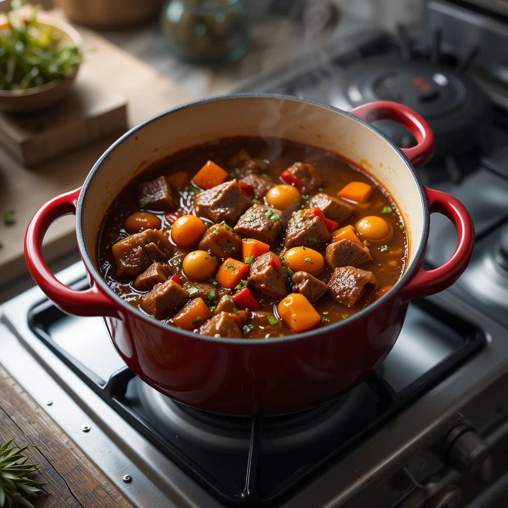 7 Easy Steps to the Perfect Beef Stew Recipe 3 Choosing cooking method for beef stew: Dutch oven, slow cooker, pressure cooker.