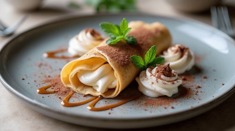 Xango dessert, a Brazilian fried pastry with a sweet filling.