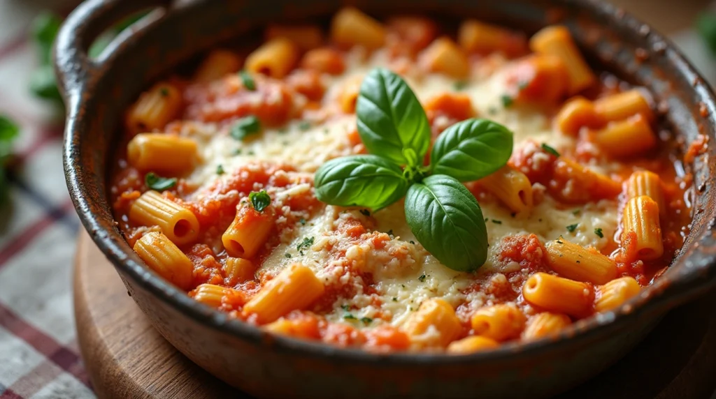 Comforting Meatless Baked Ziti